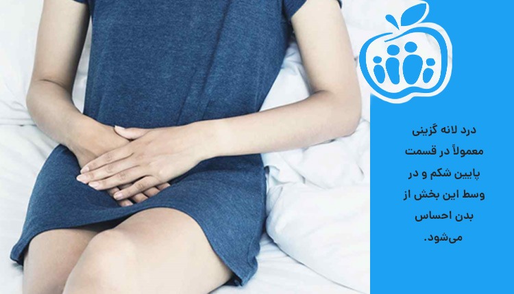 درد لانه گزینی در کدام قسمت شکم است